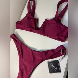 Burgundy bikini women’s large